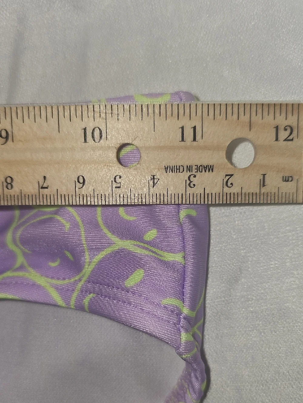 Justice Girl Small 7/8 Purple with Neon Green Smiley Print Bikini Bottoms NWOT